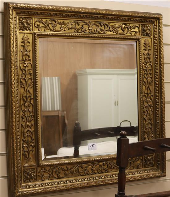 A gilt framed mirror, H.83cm